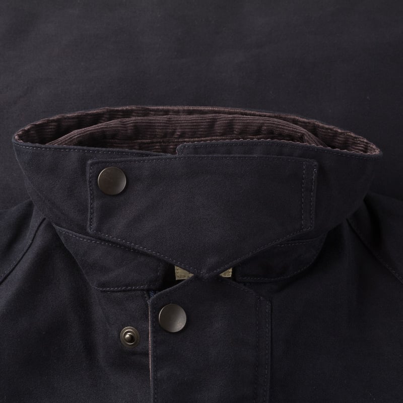 Image-Flâneurs_FOB FACTORY / F2361 Heavy Moleskin Riding Jacket Navy_Detail-2