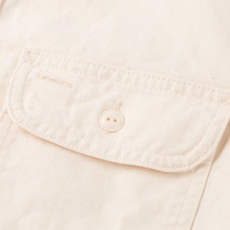 F3513 Twill Work Shirt Ecru