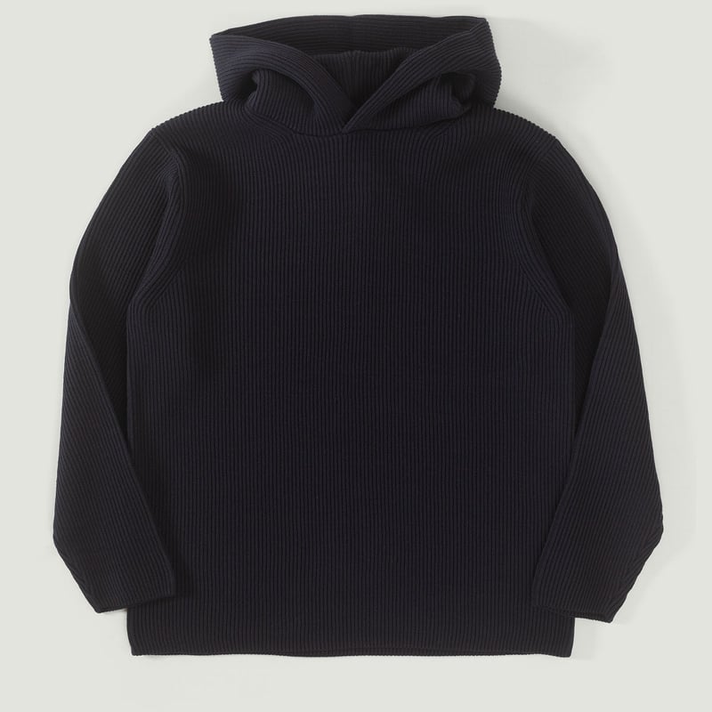 Solid Wool Rib Parker Navy