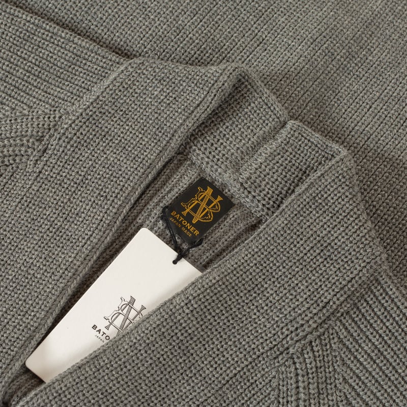 image flaneurs cardigan Batoner Waso 1 Button Cardigan Melange Gray col