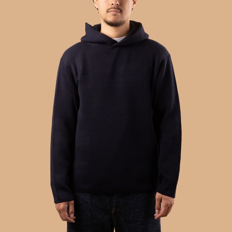 Solid Wool Rib Parker Navy
