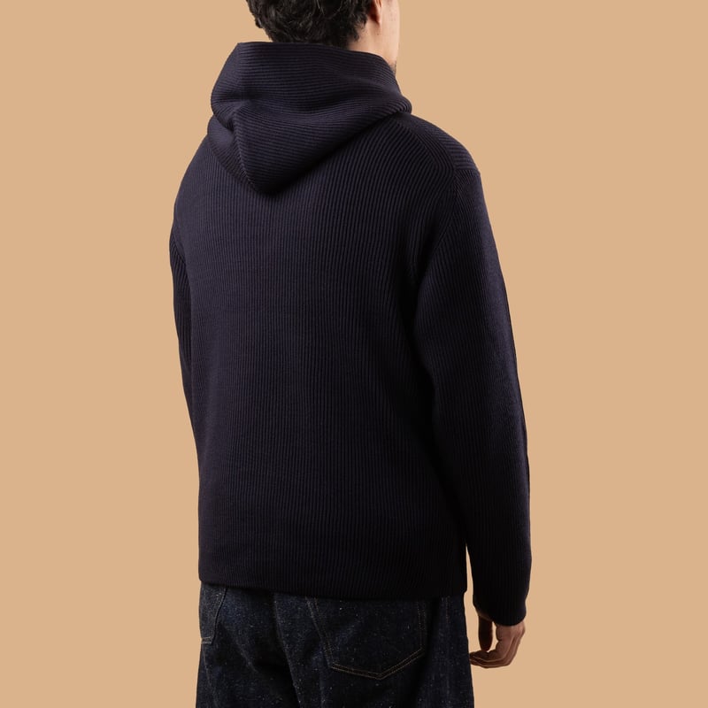 Solid Wool Rib Parker Navy