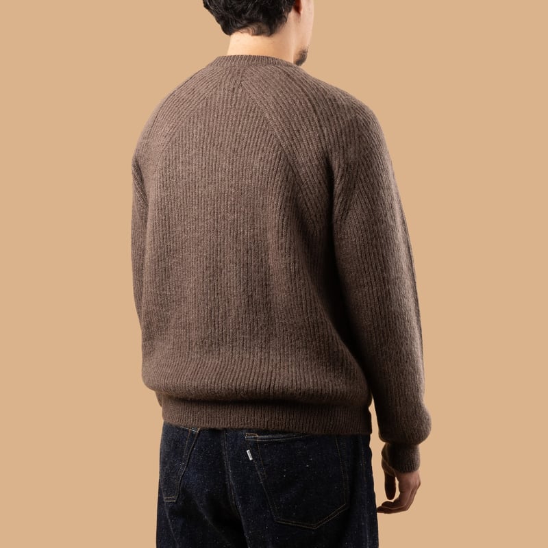 Pure Mohair Signature Crew Neck Olive