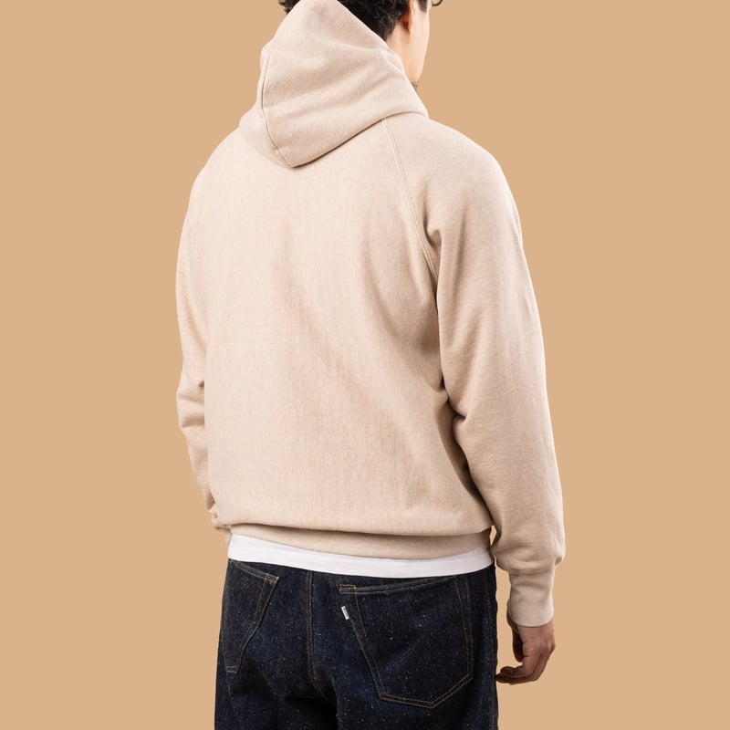 flaneurs sweat BATONER Jumberca Urake Pull Parker Beige de dos