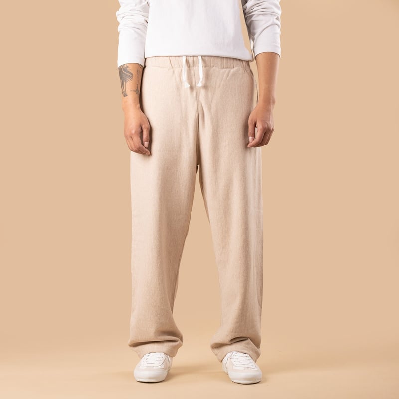 flaneurs sweat BATONER Jumberca Urake Pants Beige de face