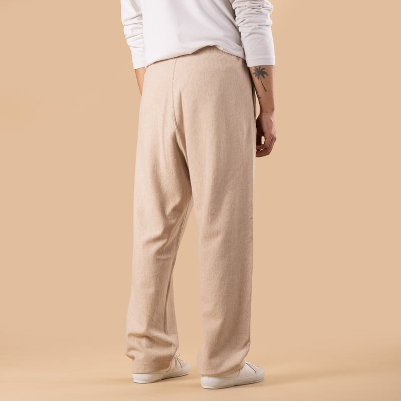 flaneurs sweat BATONER Jumberca Urake Pants Beige de dos