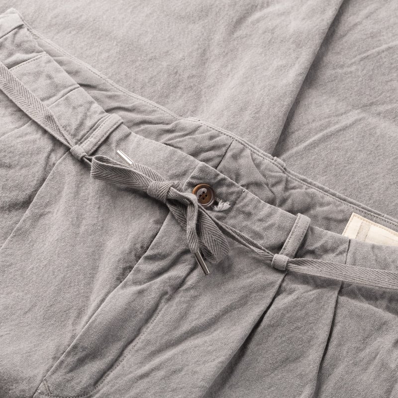 Image-Flâneurs_SEUVAS / 10oz Canvas Tapered 2Tuck Pants Sumi_detail