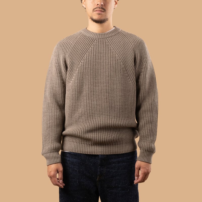 Signature Crew Neck Melange Brown