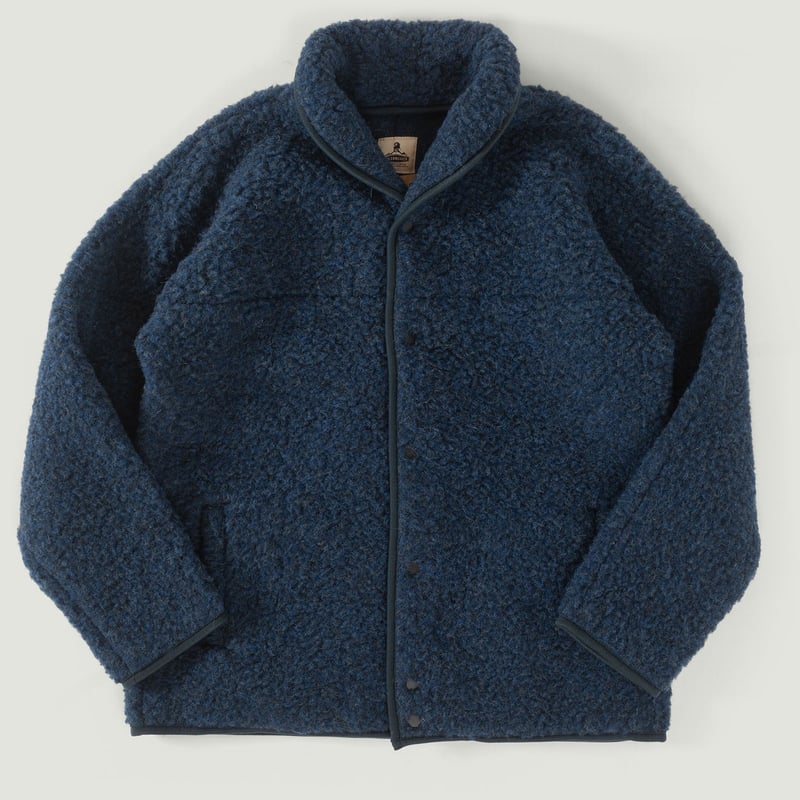 Vignettes veste laine COLDBREAKER Flâneurs Wool Pile Retro Jacket Dark Blue
