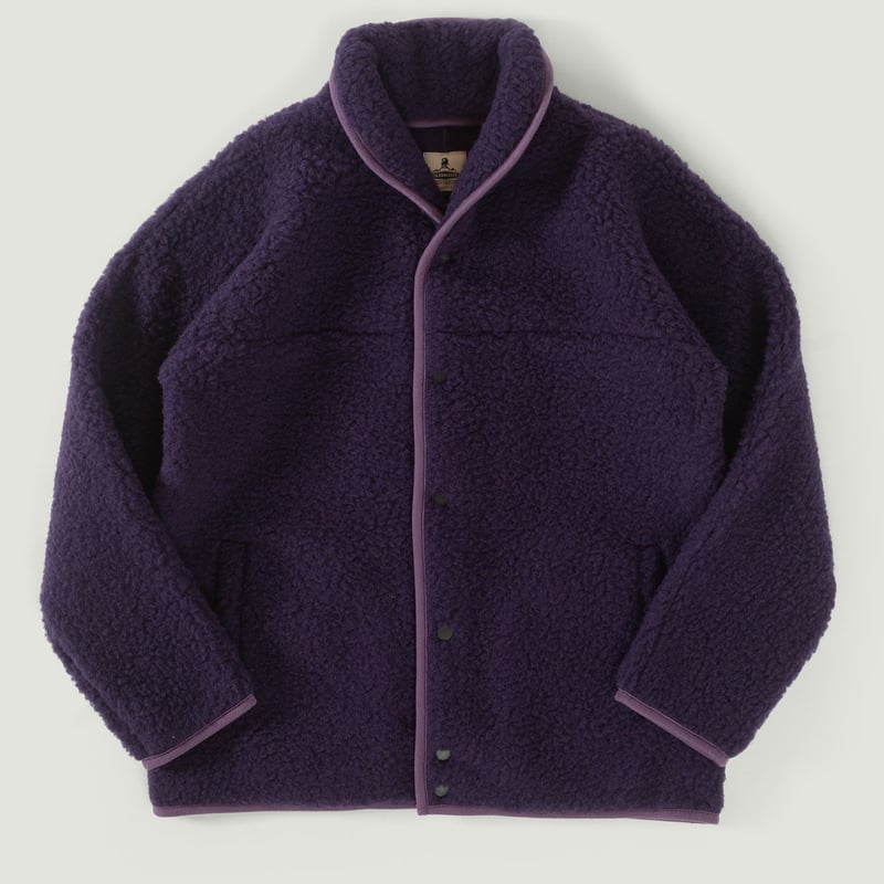 Vignettes veste laine COLDBREAKER Flâneurs Wool Pile Retro Jacket Plum