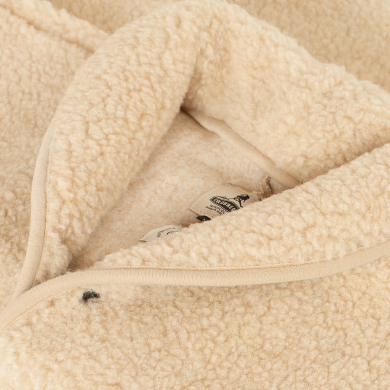 détail COLDBREAKER  Flâneurs Ultralight Retro Jacket Light Beige col