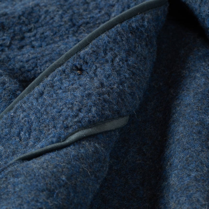 détail COLDBREAKER  Flâneurs Wool Pile Retro Jacket Dark Blue inside
