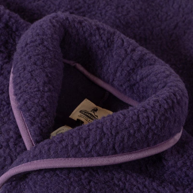 détail COLDBREAKER  Flâneurs Wool Pile Retro Jacket Plum col