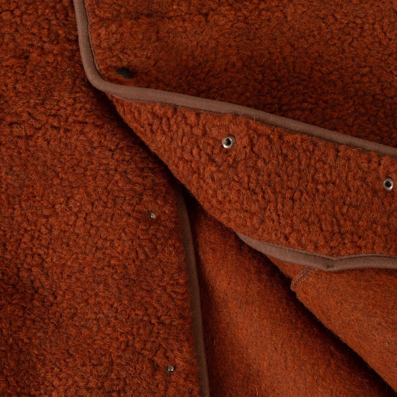 detail COLDBREAKER  Flâneurs Wool Pile Retro Jacket Cognac inside