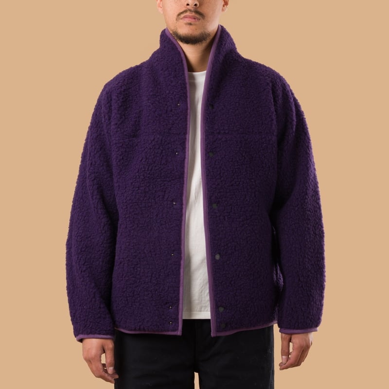 Image-Flâneurs_COLDBREAKER  Flâneurs Retro Jacket Plum_De-face