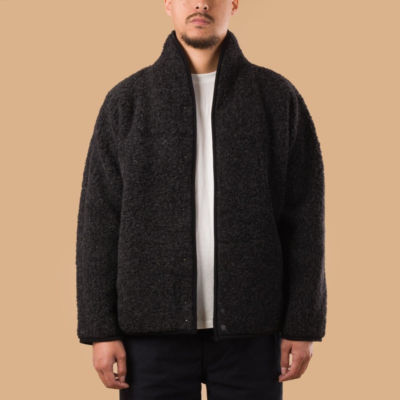 Flâneurs Wool Pile Retro Jacket Black
