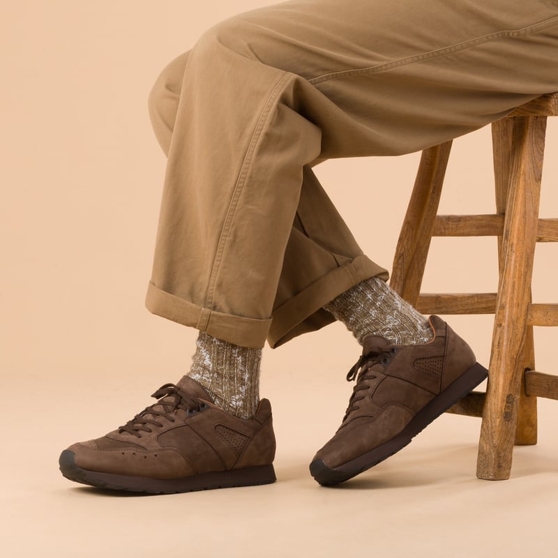 French Military Trainer Brown Nubuck