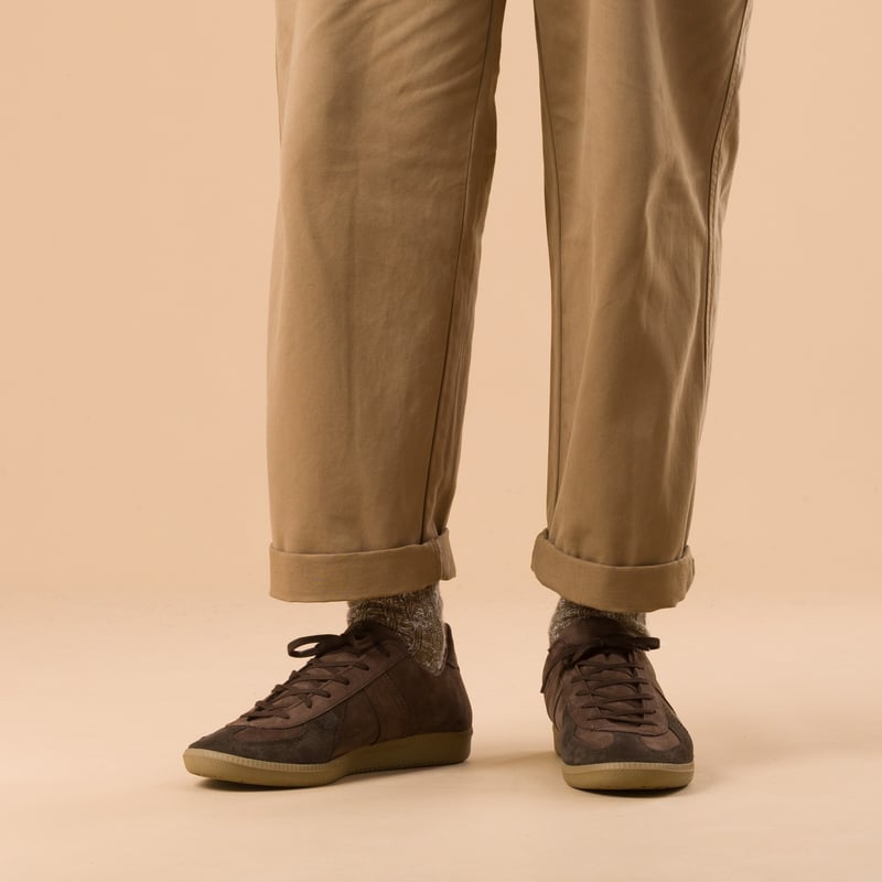 German Military Trainer in Brown Nubuck
