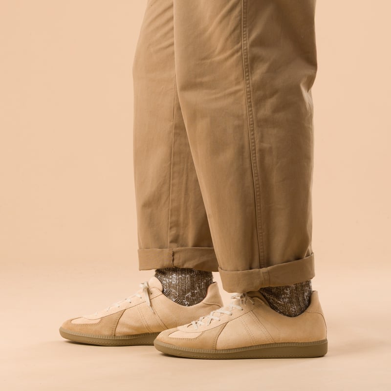 images flâneurs REPRODUCTION OF FOUND  German Military Trainer Beige Nubuck side