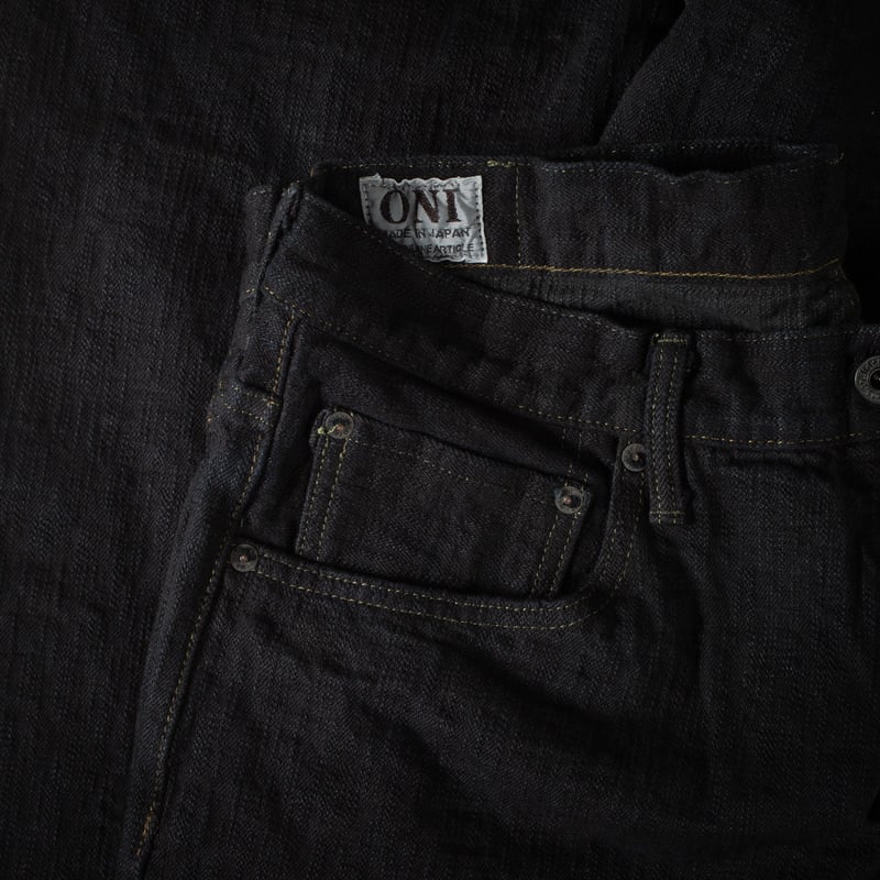 277 17oz Just Right Straight Bumpy Denim Kuro