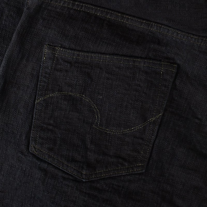 277 17oz Just Right Straight Bumpy Denim Kuro