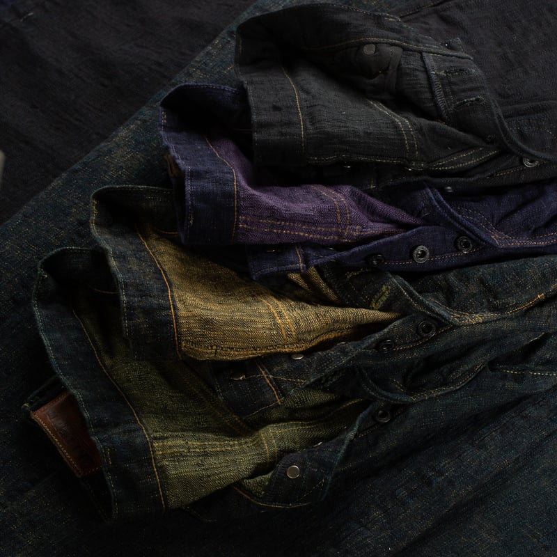 277 17oz Just Right Straight Bumpy Denim Kuro