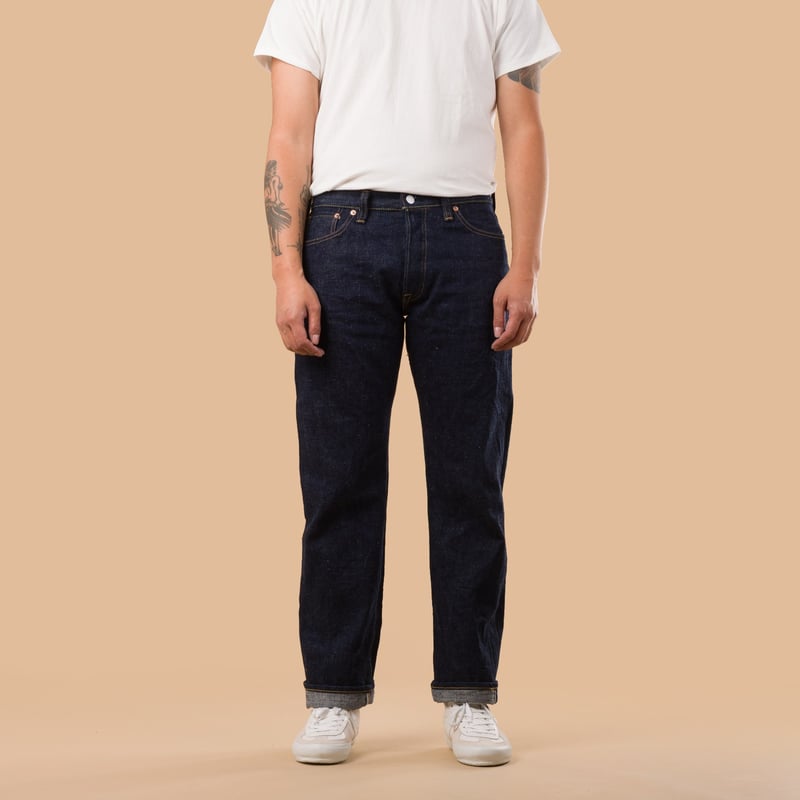 image jeans SAMURAI JEANS  18oz Ai-Benkei Natural Indigo straight cut front