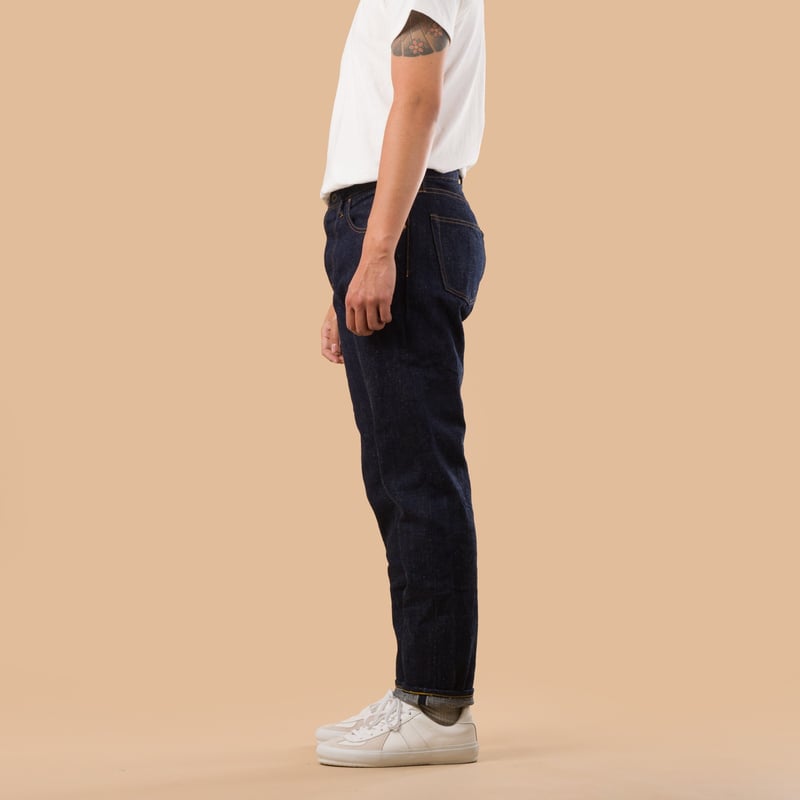 image flâneurs jeans SAMURAI JEANS  18oz Ai-Benkei Natural Indigo Relaxed Tapered side