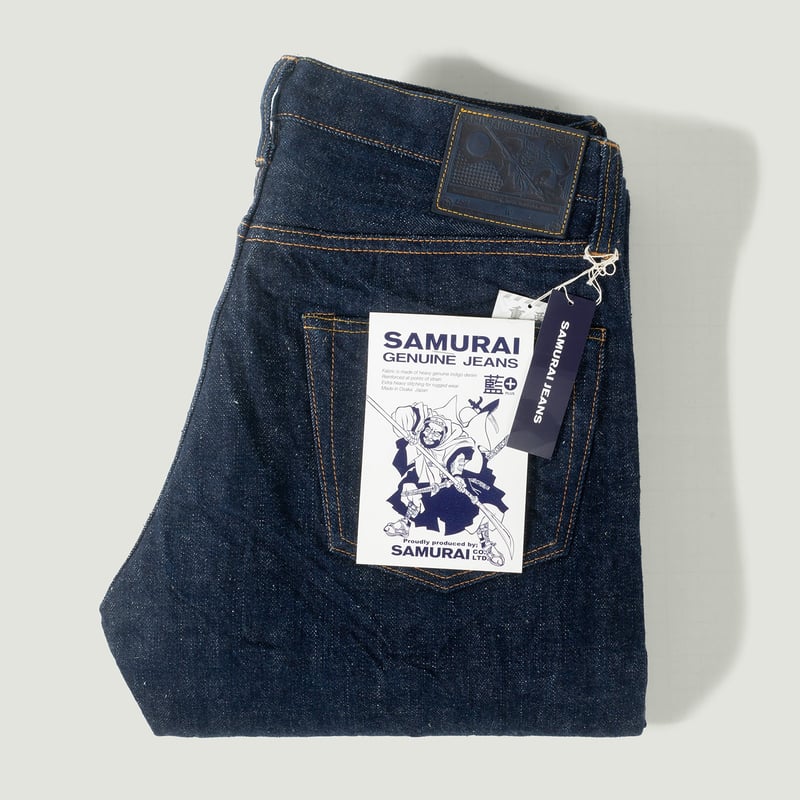 Vignettes jeans SAMURAI JEANS  18oz Ai-Benkei Natural Indigo Relaxed Tapered
