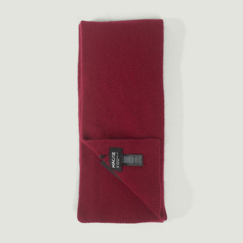 Vignettes flaneurs écharpe geelongora laine angora douce Mackie couleur Bordeaux
