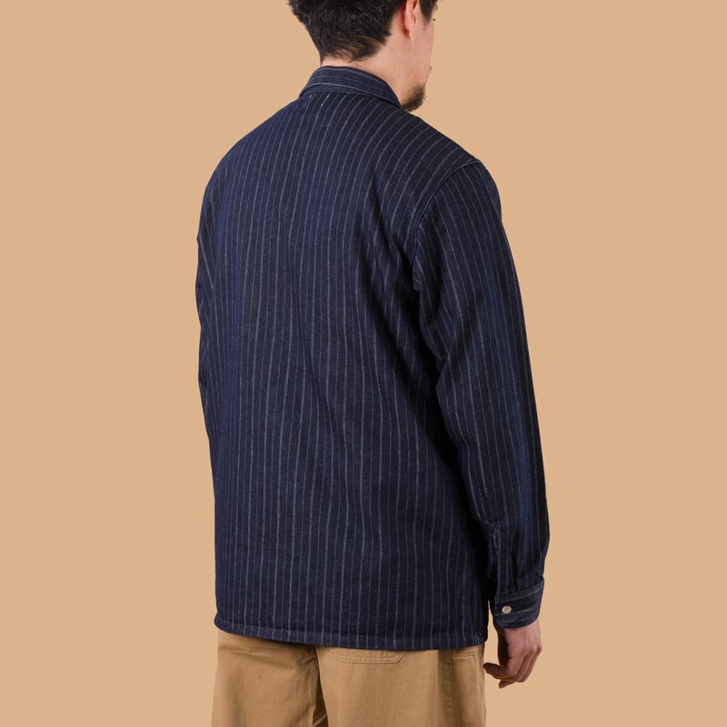 image flâneurs Omoto Denim chemise 5122 Dobby Stripe Shirt de dos