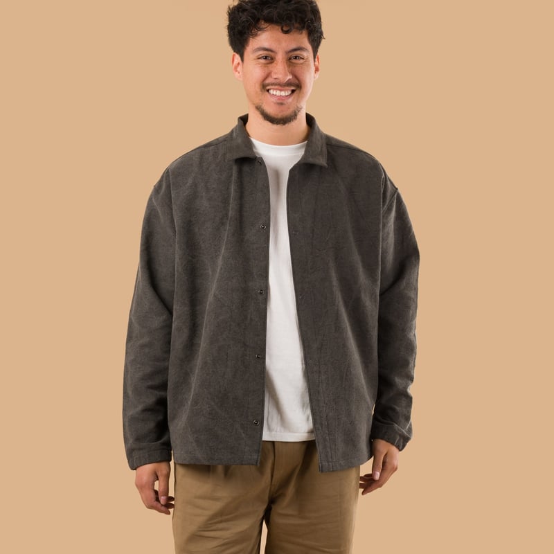 image flâneurs veste Jackman noir Sumi Coach Shirt Black (1)