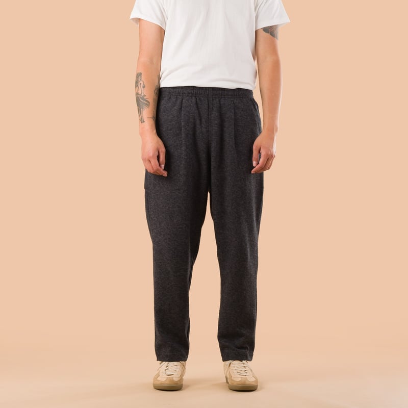 image flâneurs pantalon laine Jackman gris CMT Umps Pants Black Mix front