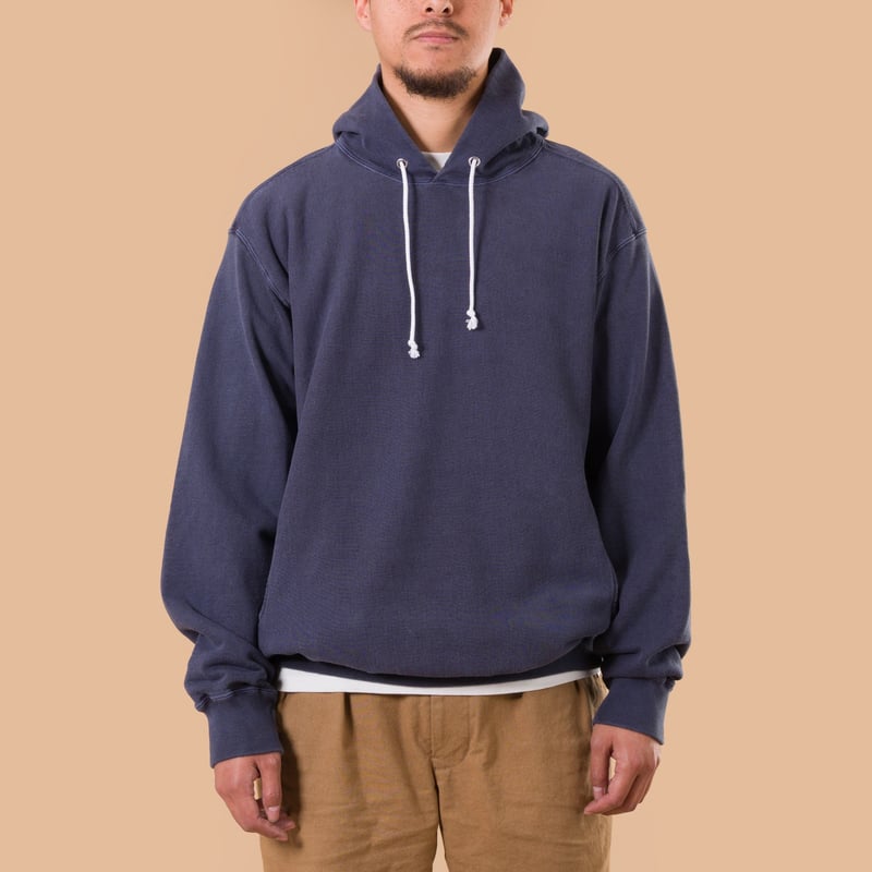 image flâneurs GOOD ON  Heavy Pullover Hood Sweat P-Navy front