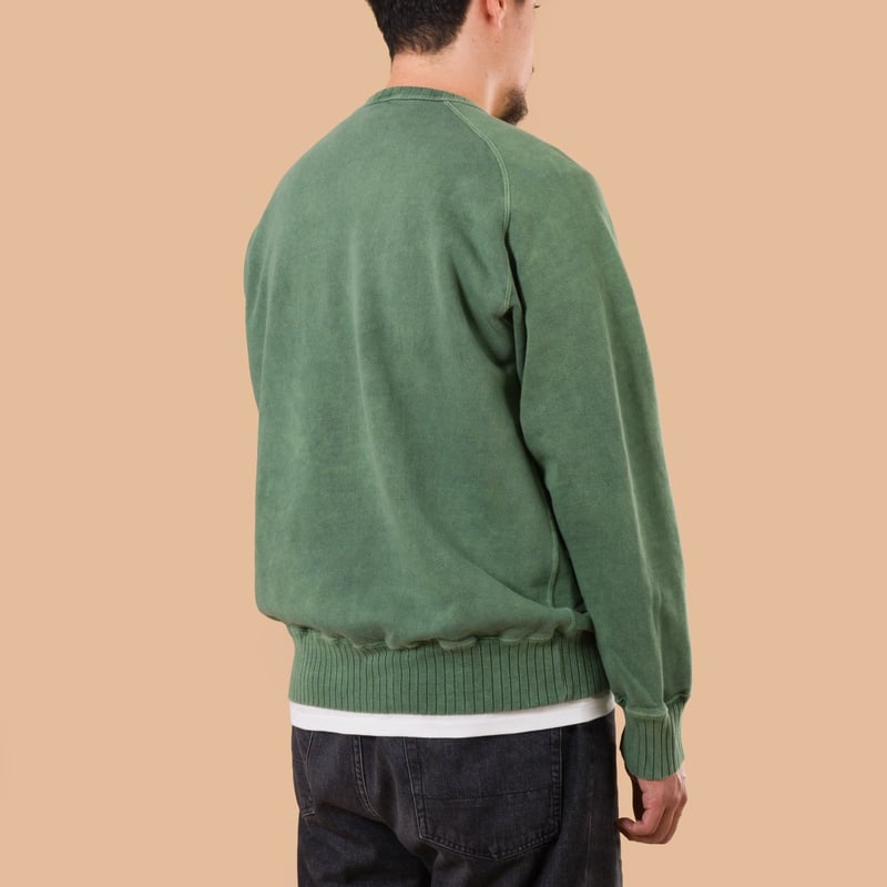 image flâneurs sweat Good On raglan p-dk green back