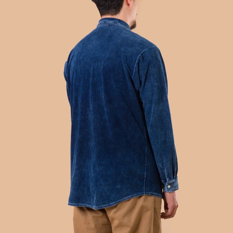 image flâneurs chemise en velours Good On  indigo front back