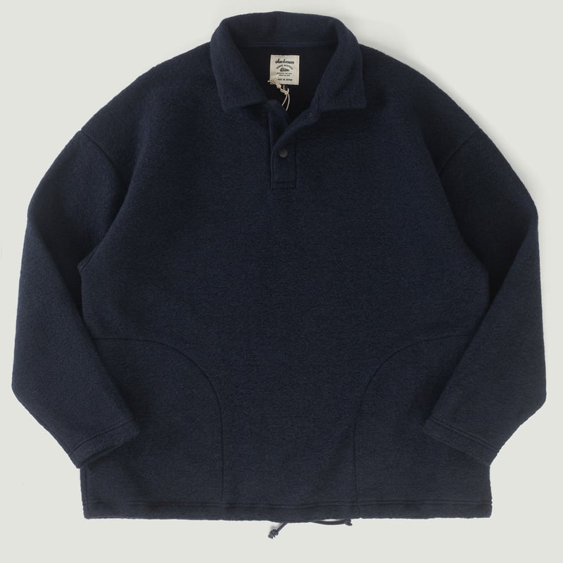 vignette flâneurs pull col polo Jackman Wool Himo Polo Navy