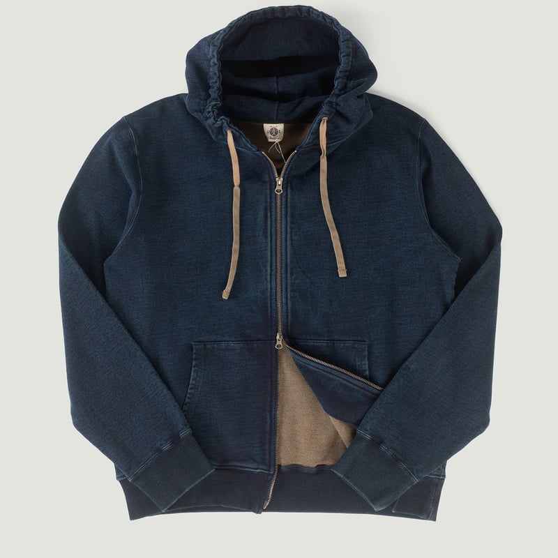 Vignettes SAMURAI JEANS sweatshirt zippé indigo dye