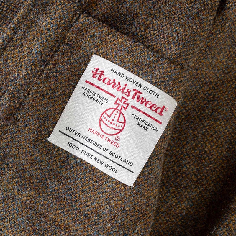 UNIVERSAL WORKS x FLÂNEURS Harris Tweed Plaid Cabin Jacket Gold tag