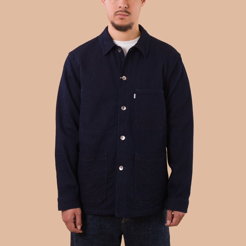 3720 12oz Cube Sashiko Denim Chore Jacket