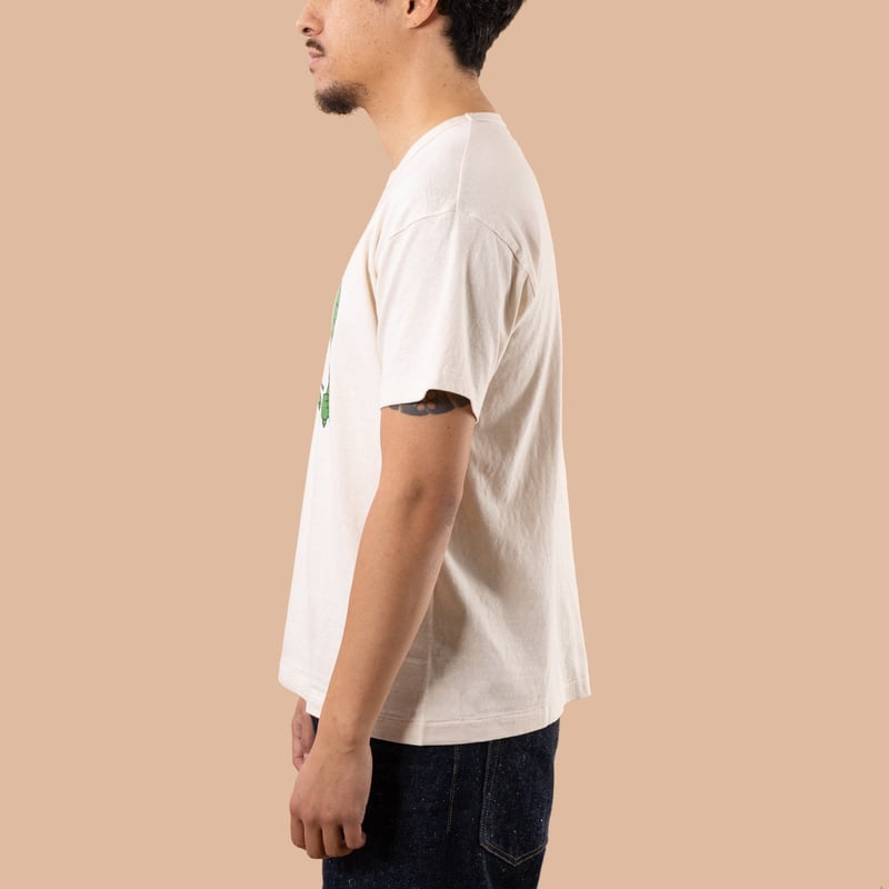 images flaneurs WAREHOUSE & CO.  Lot. 4064 SS T-shirt Crocodile Cream side