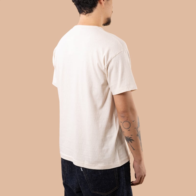 images flaneurs WAREHOUSE & CO.  Lot. 4064 SS T-shirt Crocodile Cream back