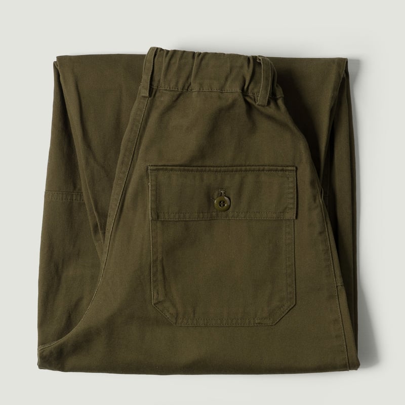 image flâneurs pantalon large FRIZMWORKS  Twill Balloon Pants Olive_Vignette