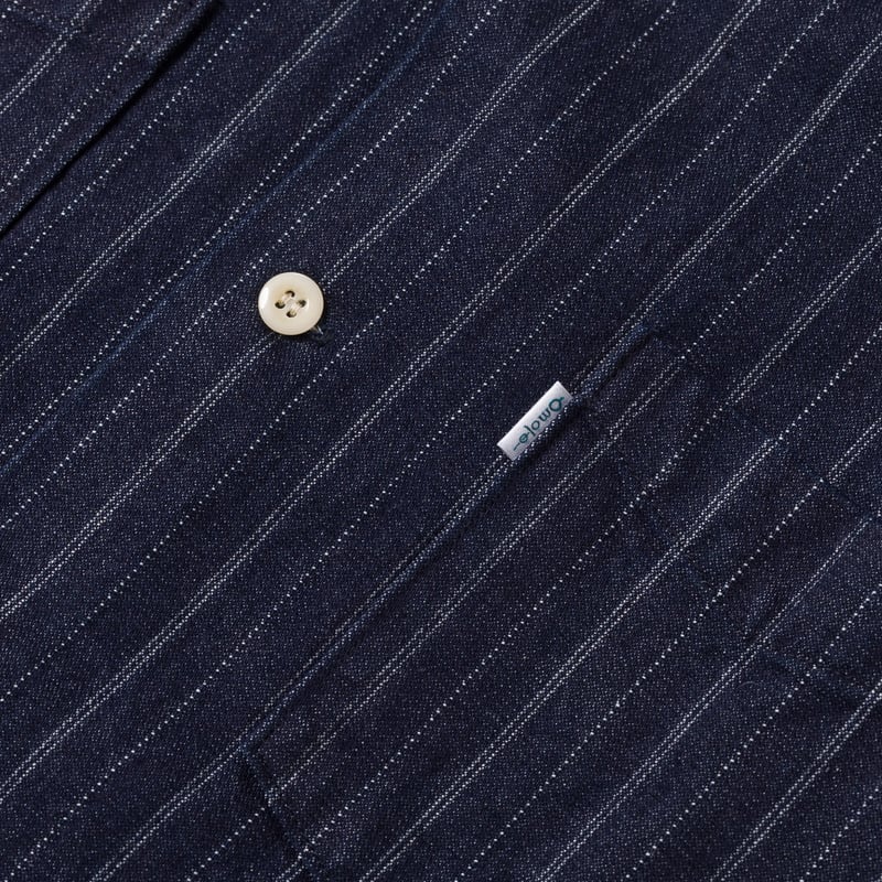 image flâneurs Omoto Denim chemise 5122 Dobby Stripe Shirt_détail-3