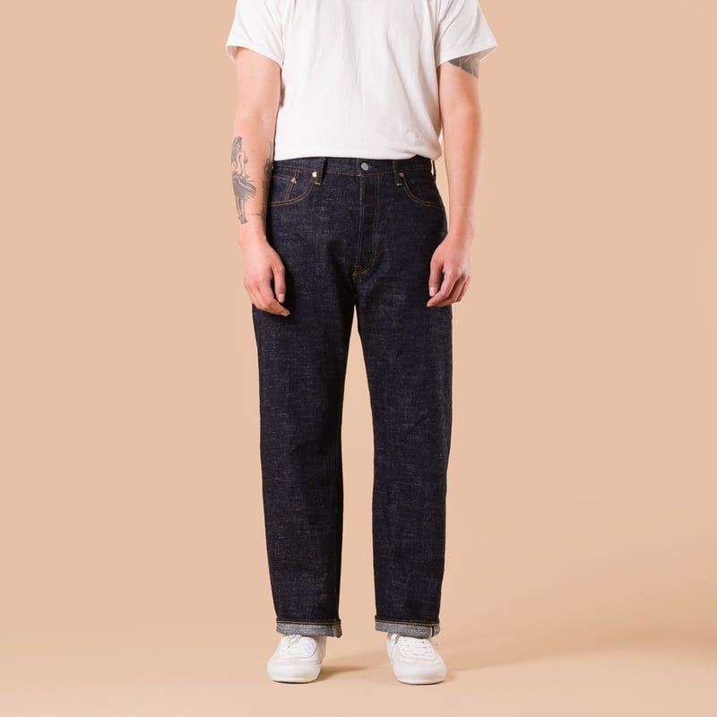 images flâneurs STUDIO D'ARTISAN  SD-1002 15oz GL3 Selvedge Denim Wide Straight front