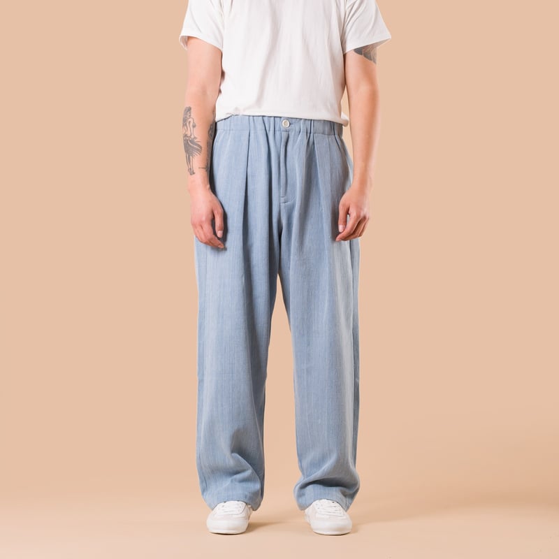 Pantalon à pinces light indigo Kardo X Flâneurs front