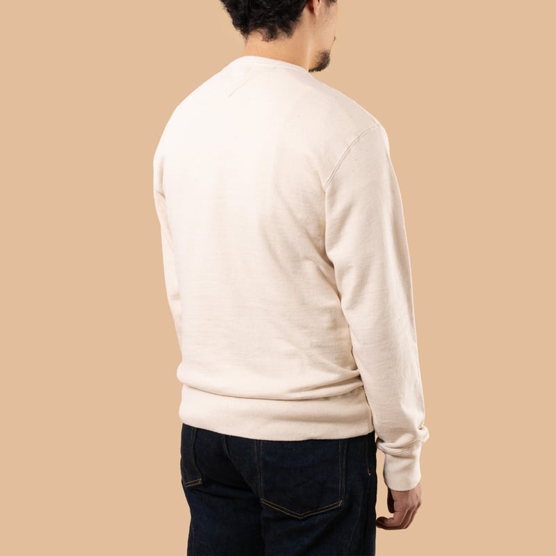 Image-Flâneurs_SAMURAI JEANS / Japanese Cotton Crewneck Sweatshirt Natural_de-dos