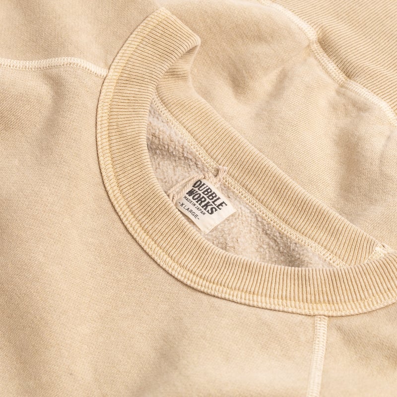 Flatseams Raglan Sweatshirt Pigment Dye Dark Beige