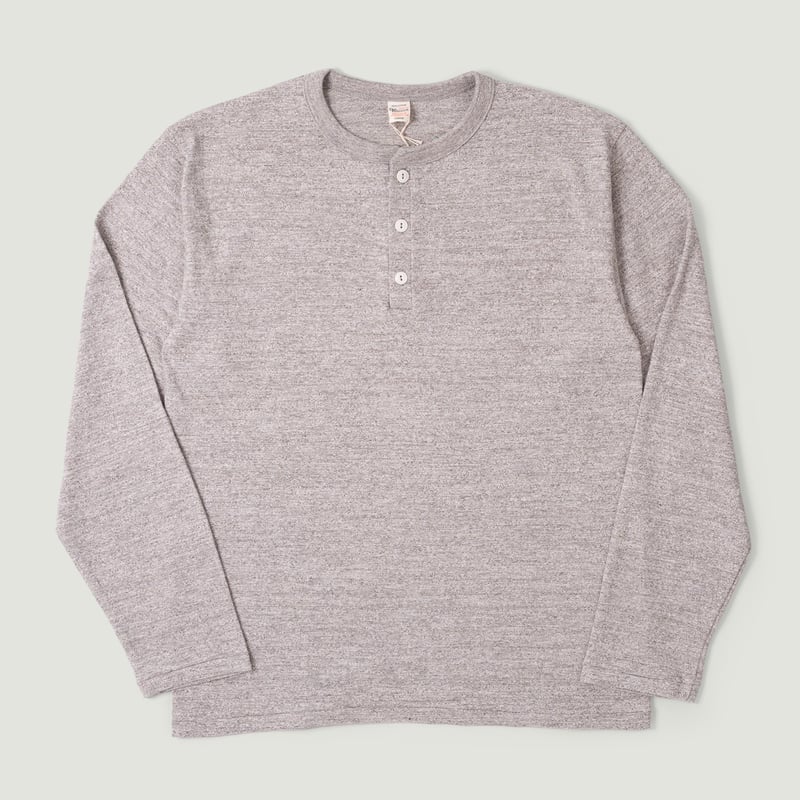 Image-Flâneurs_WAREHOUSE & CO. / Lot 5907 L/S Henley Neck T-Shirt Heather Grey_Vignette