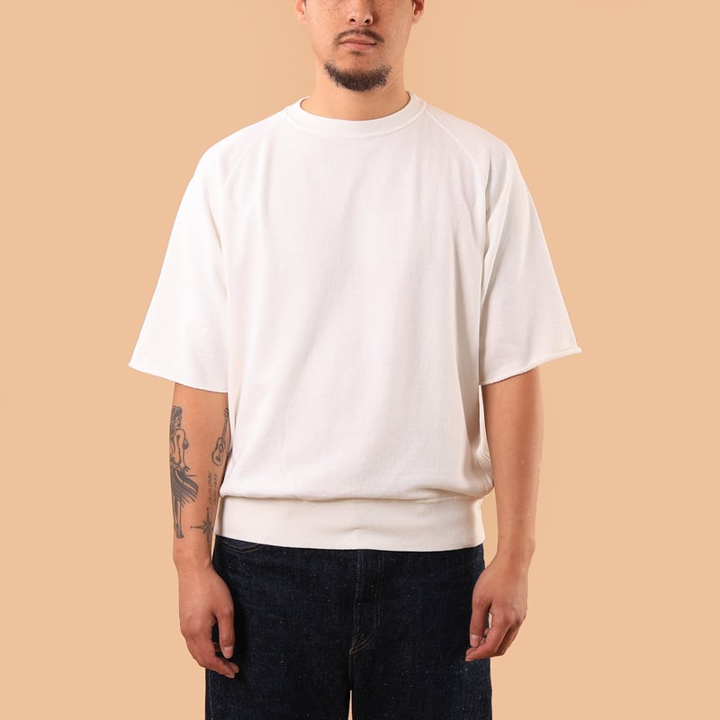 images flaneurs DUBBLE WORKS Cut Off Sleeve Sweat Polo Heather Grey front